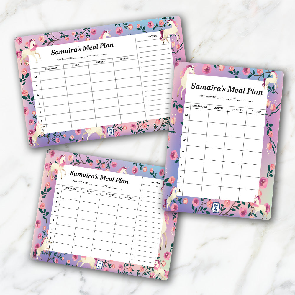 Unicorn Paradise Kids Meal Planner