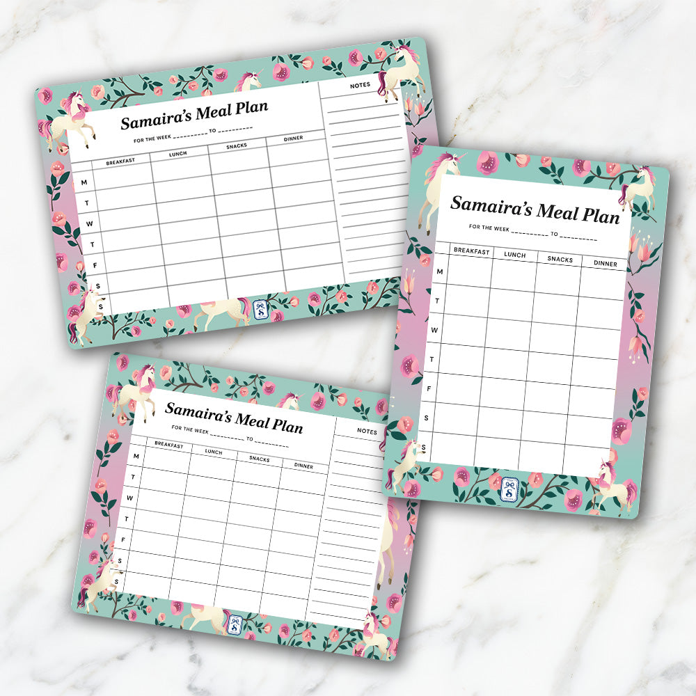 Unicorn Paradise Kids Meal Planner