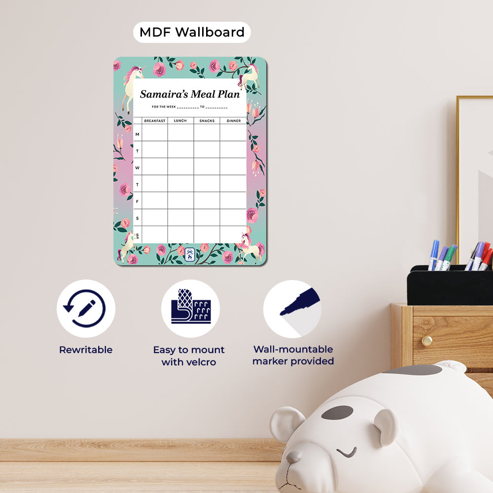 Unicorn Paradise Kids Meal Planner