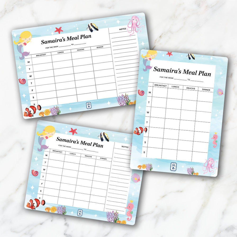 Lil Mermaid Kids Meal Planner