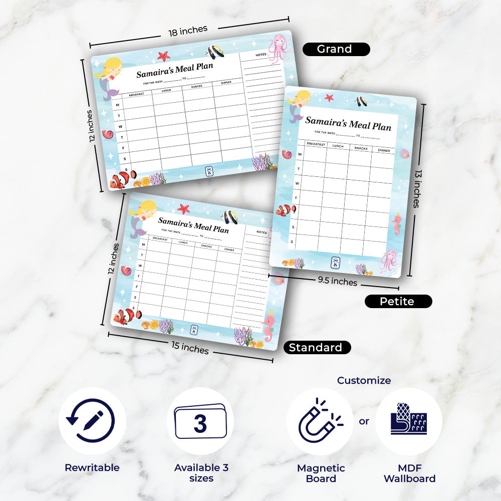 Personalised Kids Meal Planner - Magnet