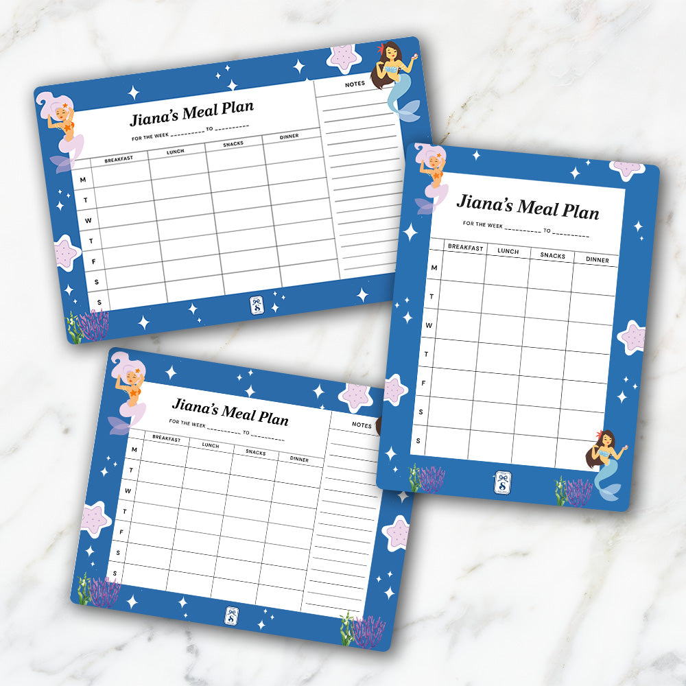 Sassy Mermaid Kids Meal Planner