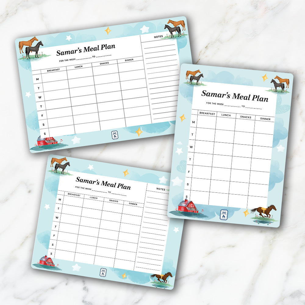 Lil Forest Friends Kids Meal Planner