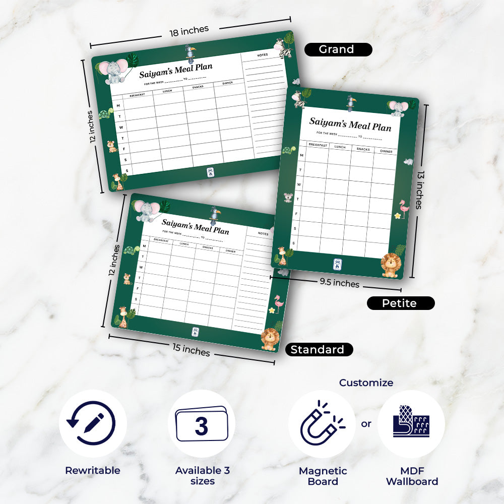 Personalised Kids Meal Planner - Magnet