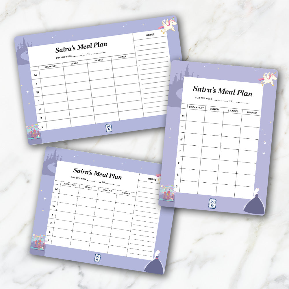 Princess Kids Meal Planner