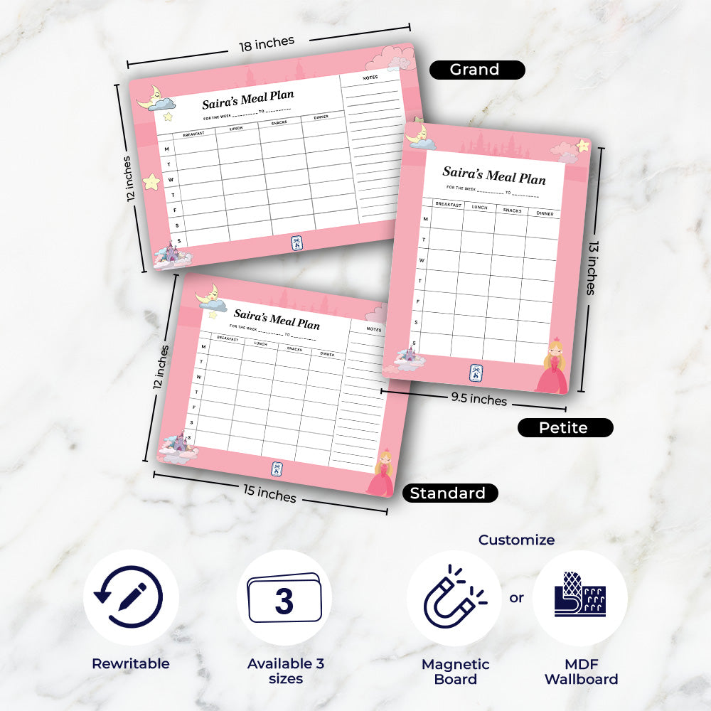 Personalised Kids Meal Planner - Magnet