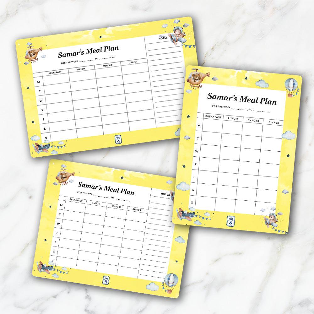 Teddy's Flight Kids Meal Planner