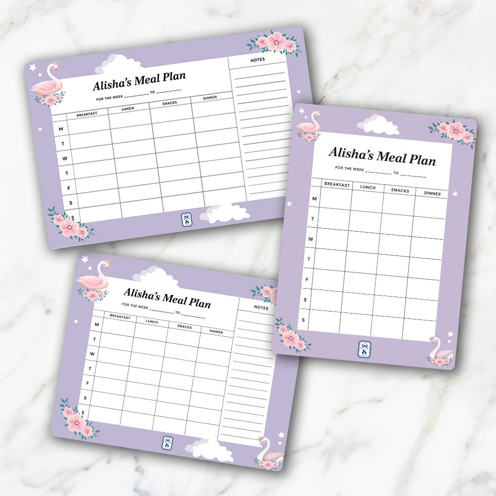 Swan Princess Kids Meal Planner