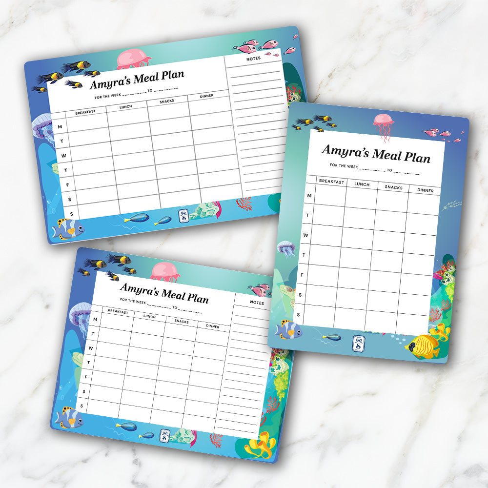 Ocean Bed Kids Meal Planner