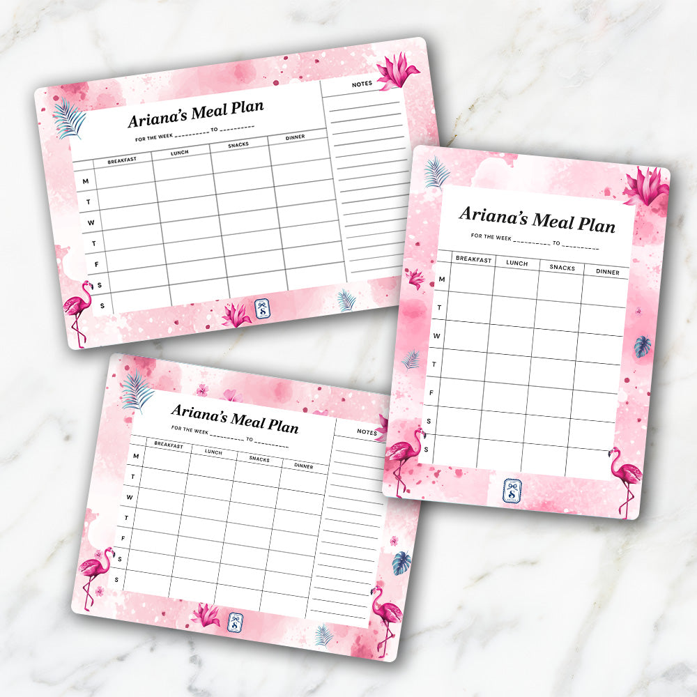 Flamingo Fiesta Kids Meal Planner