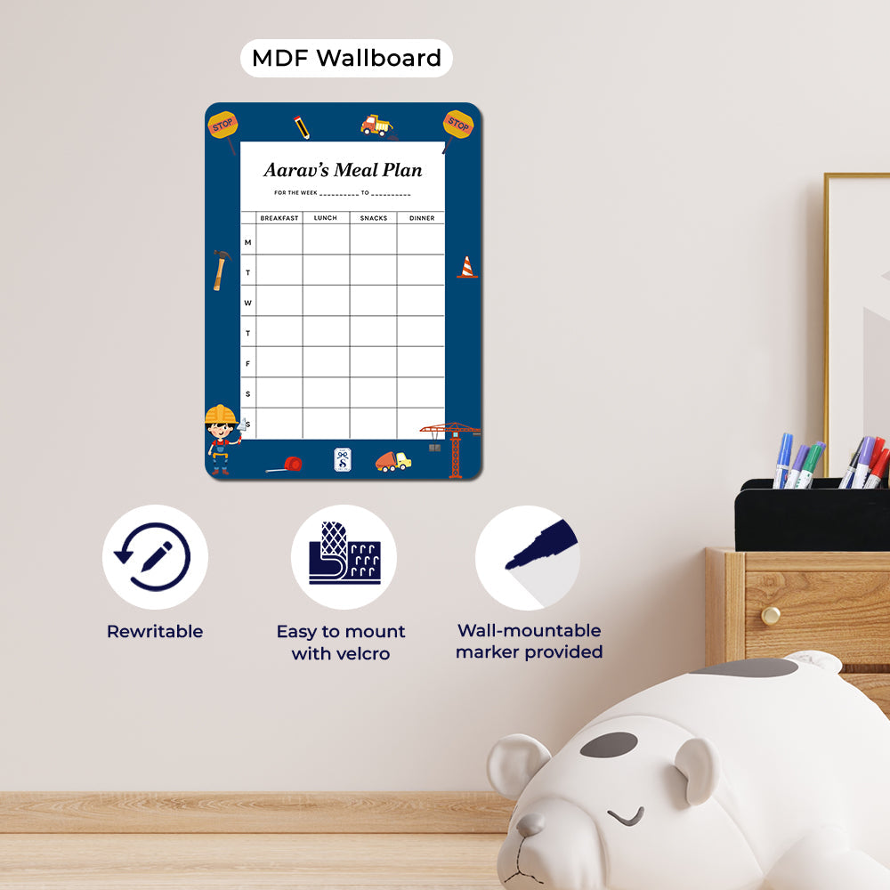Personalised Kids Meal Planner - Magnet