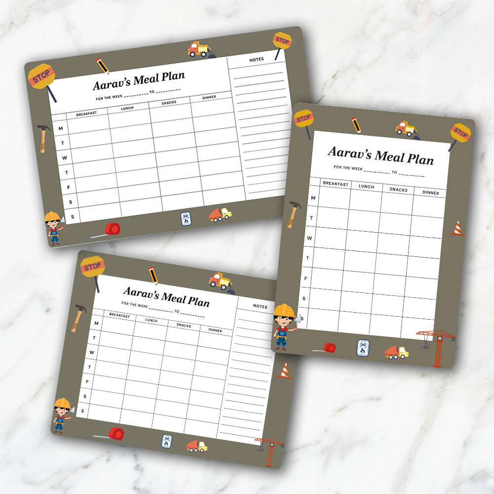 Little Builder Kids Meal Planner