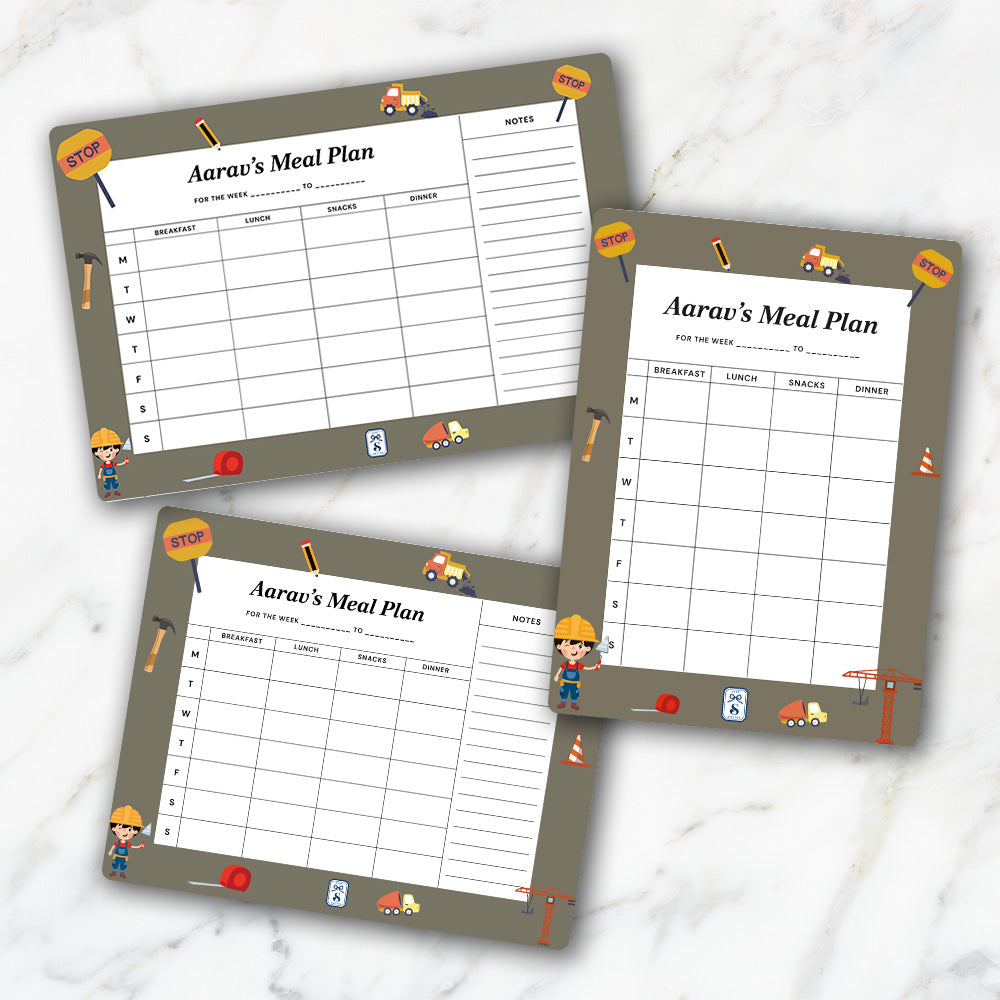 Personalised Kids Meal Planner - Magnet