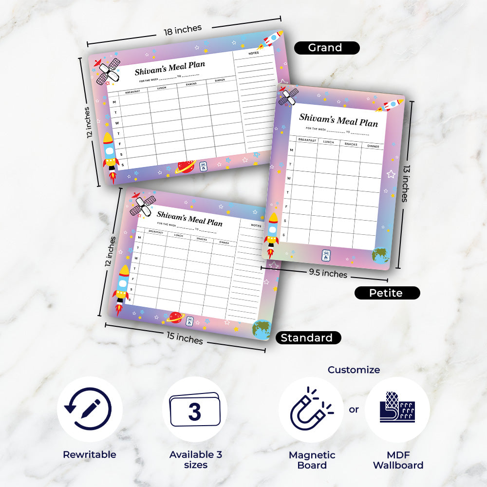 Personalised Kids Meal Planner - Magnet