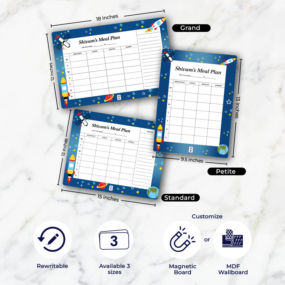Personalised Kids Meal Planner - Magnet