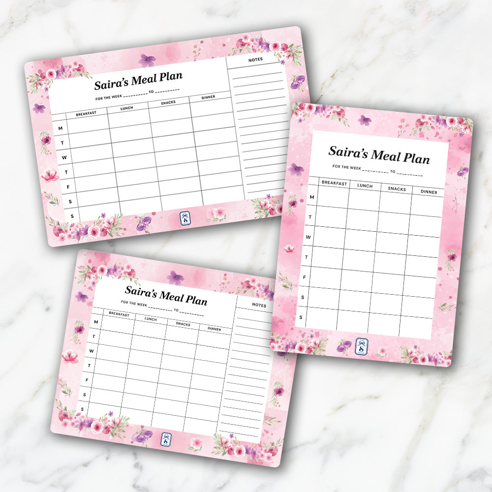 Floral Fiesta Kids Meal Planner