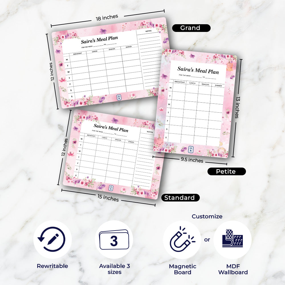 Floral Fiesta Kids Meal Planner