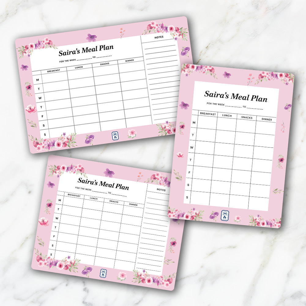 Floral Fiesta Kids Meal Planner