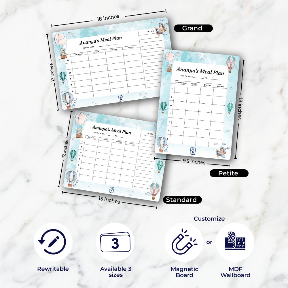 Infinite Sky Kids Meal Planner