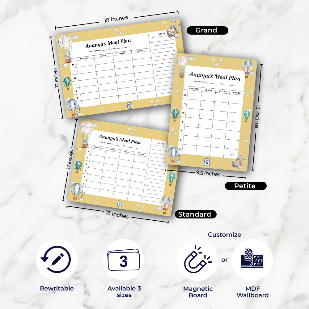 Infinite Sky Kids Meal Planner