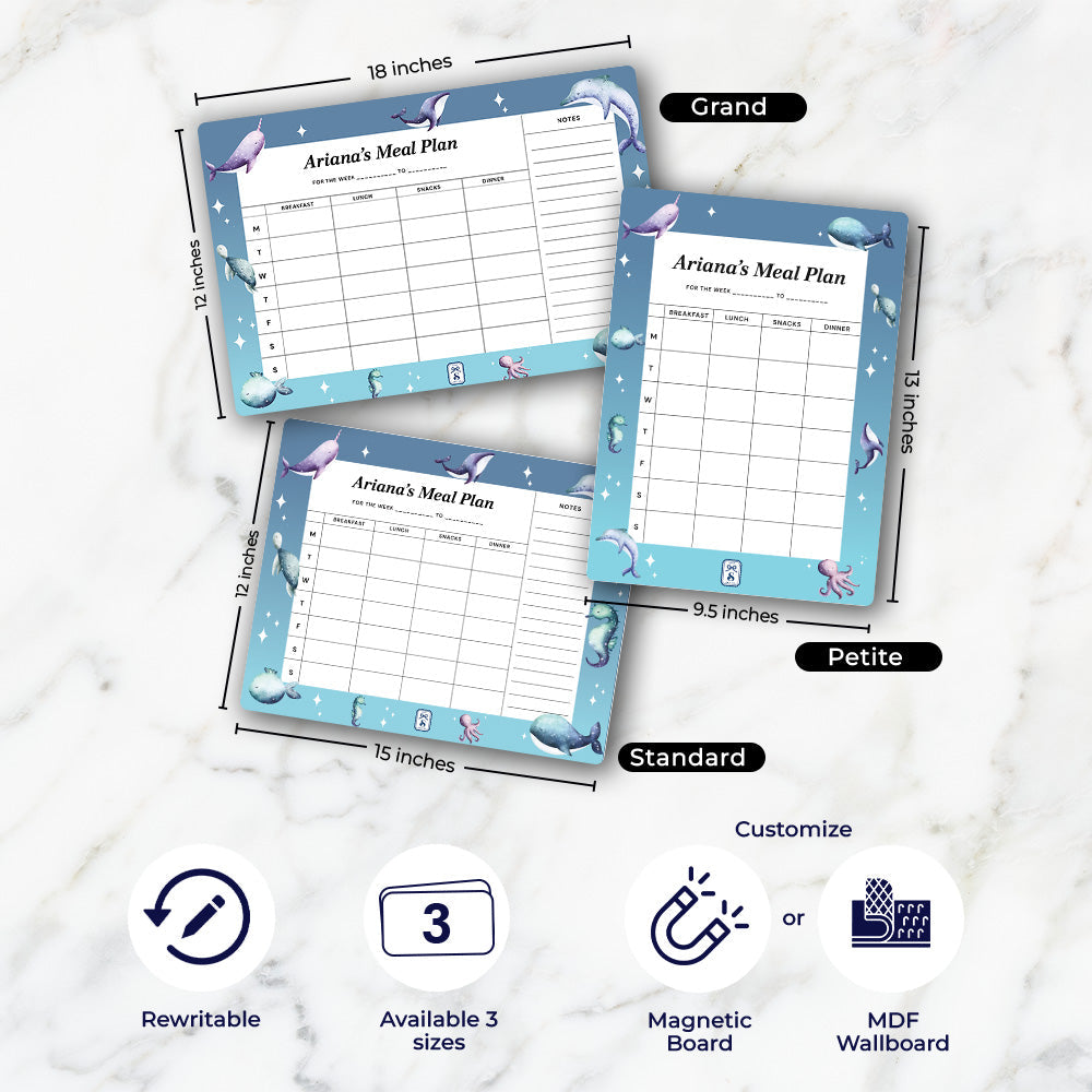 Midnight Ocean Kids Meal Planner