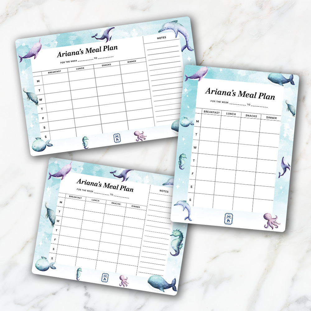 Midnight Ocean Kids Meal Planner