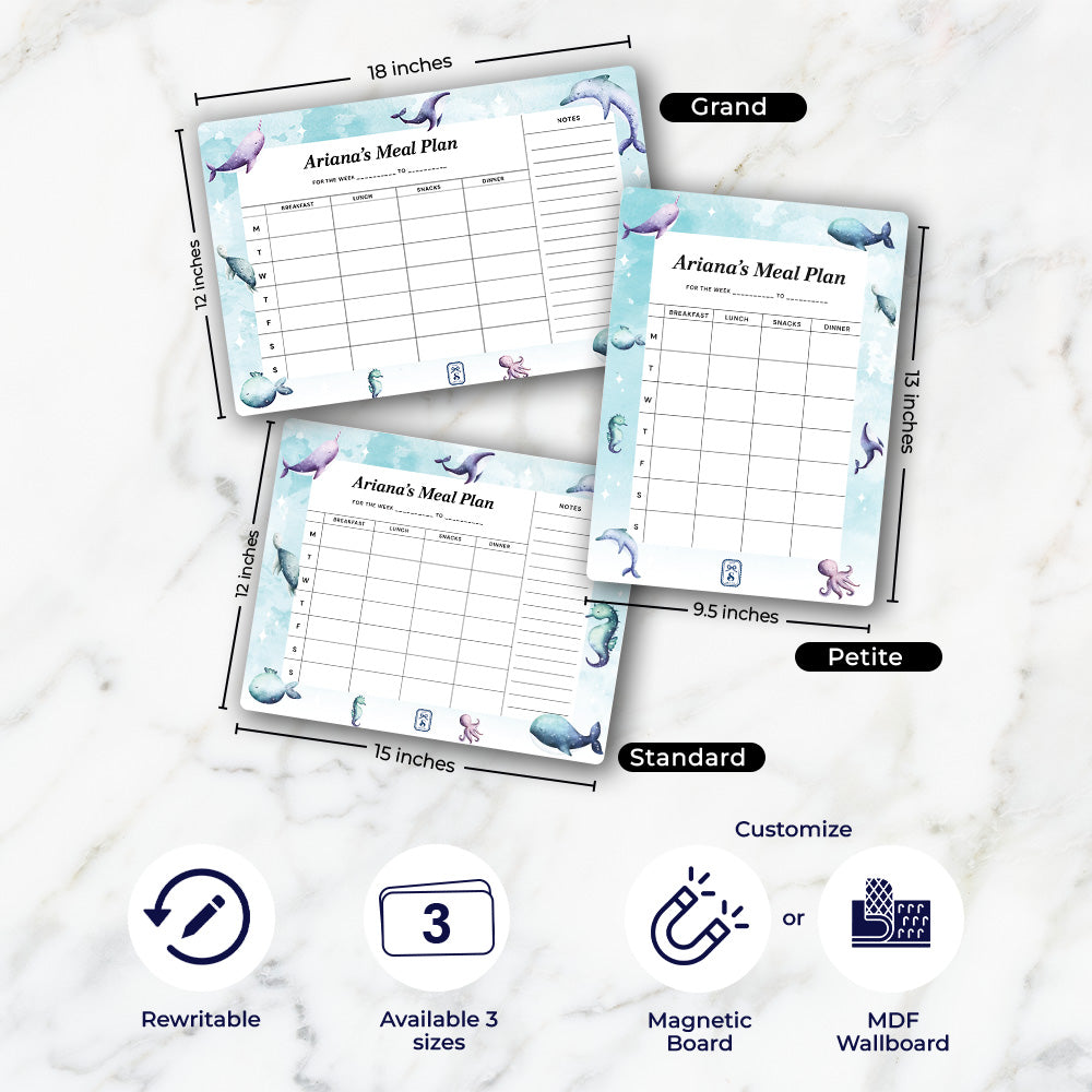 Midnight Ocean Kids Meal Planner