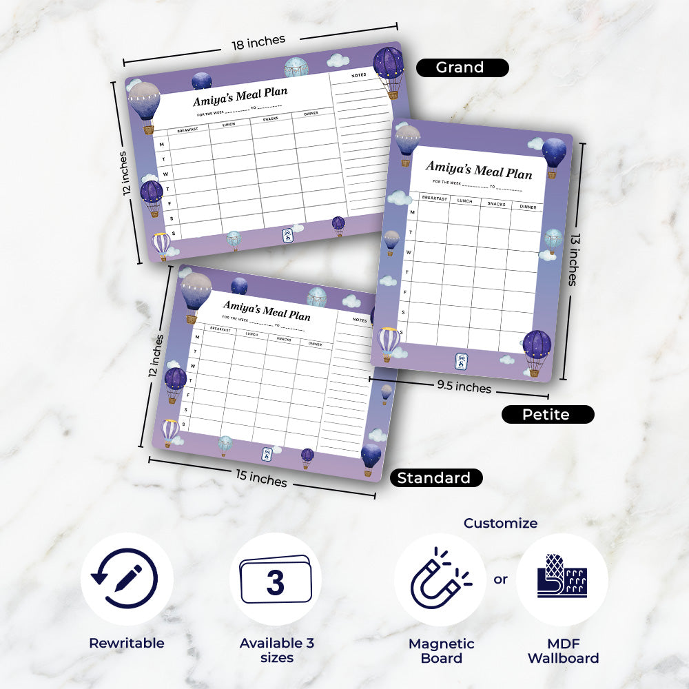 Night Flight Kids Meal Planner