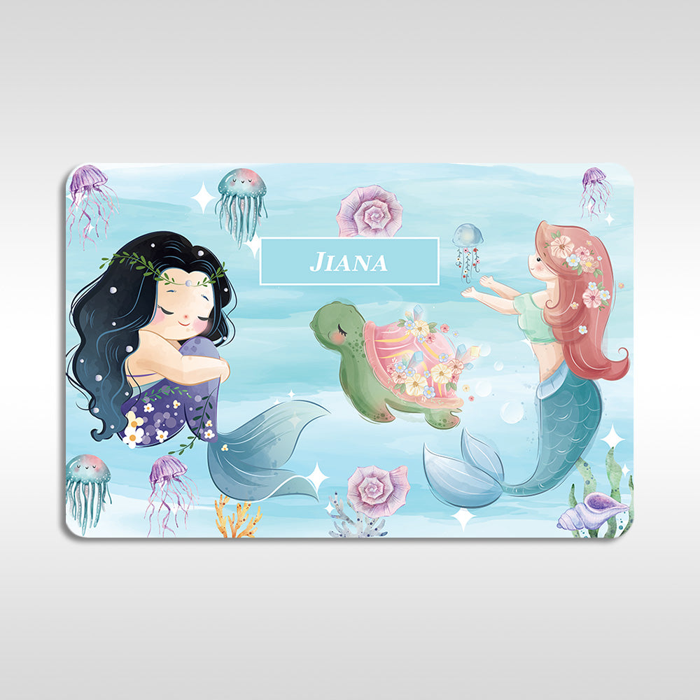 Mermaid Magic Tableware Set (kids) (4 Placemats & 4 Casters)