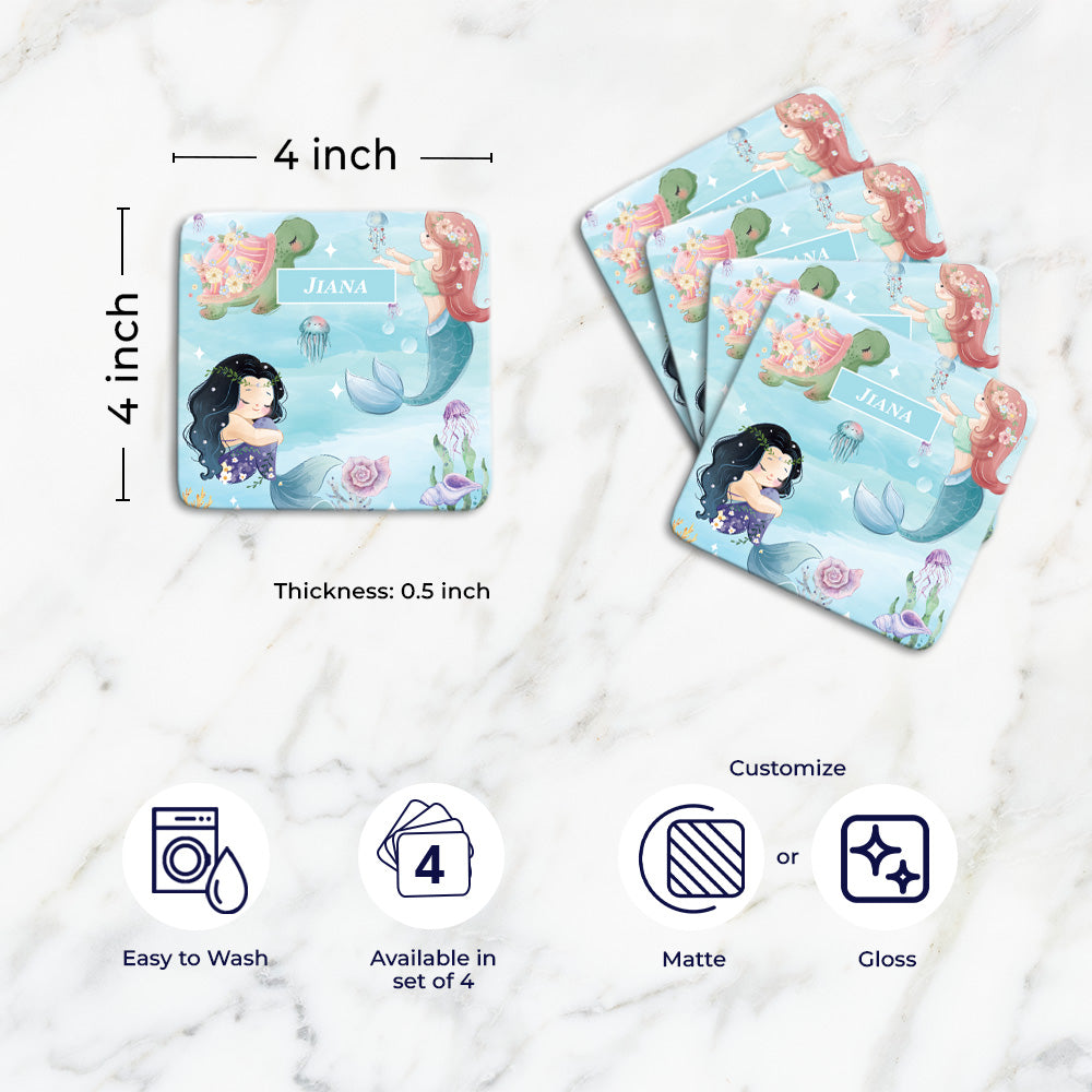Personalised Tableware Set (kids) (4 Placemats & 4 Casters)