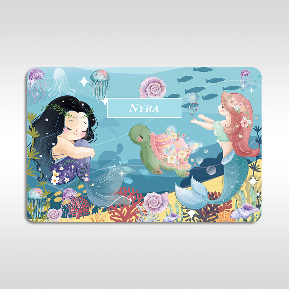 Mermaid Magic Tableware Set (kids) (4 Placemats & 4 Casters)