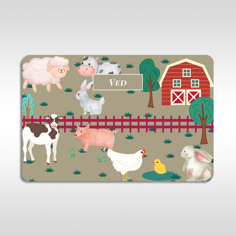 Farm Friends Tableware Set (kids) (4 Placemats & 4 Casters)