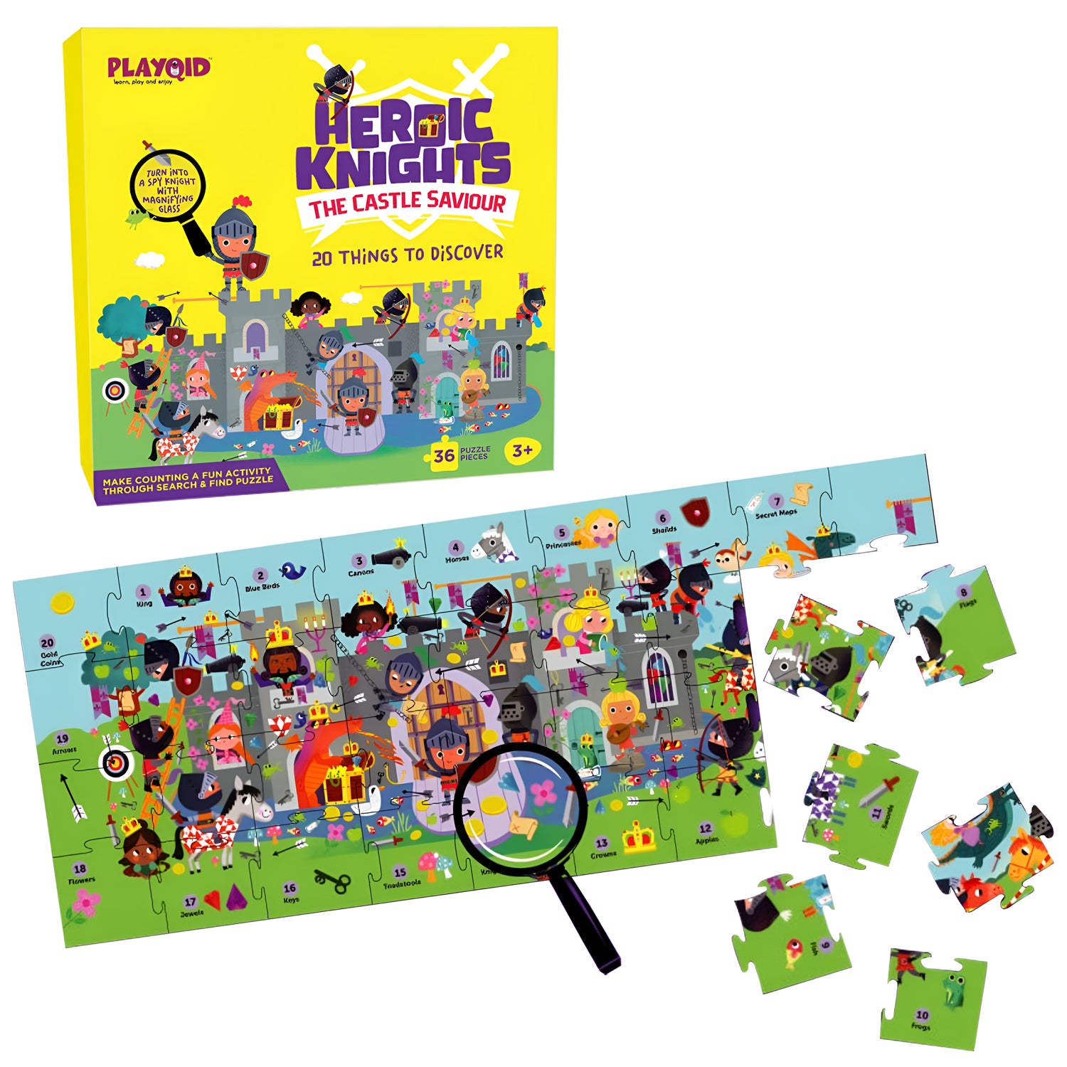 Heroic Knights - The Castle Savior - 36 Piece Puzzles