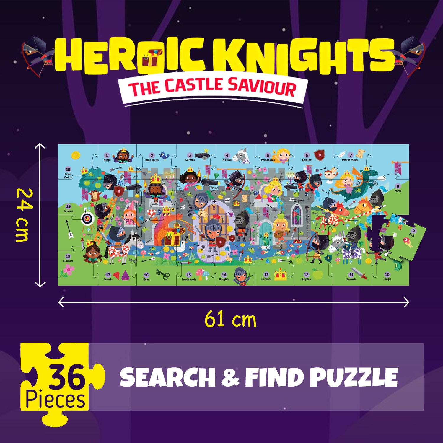 Heroic Knights - The Castle Savior - 36 Piece Puzzles