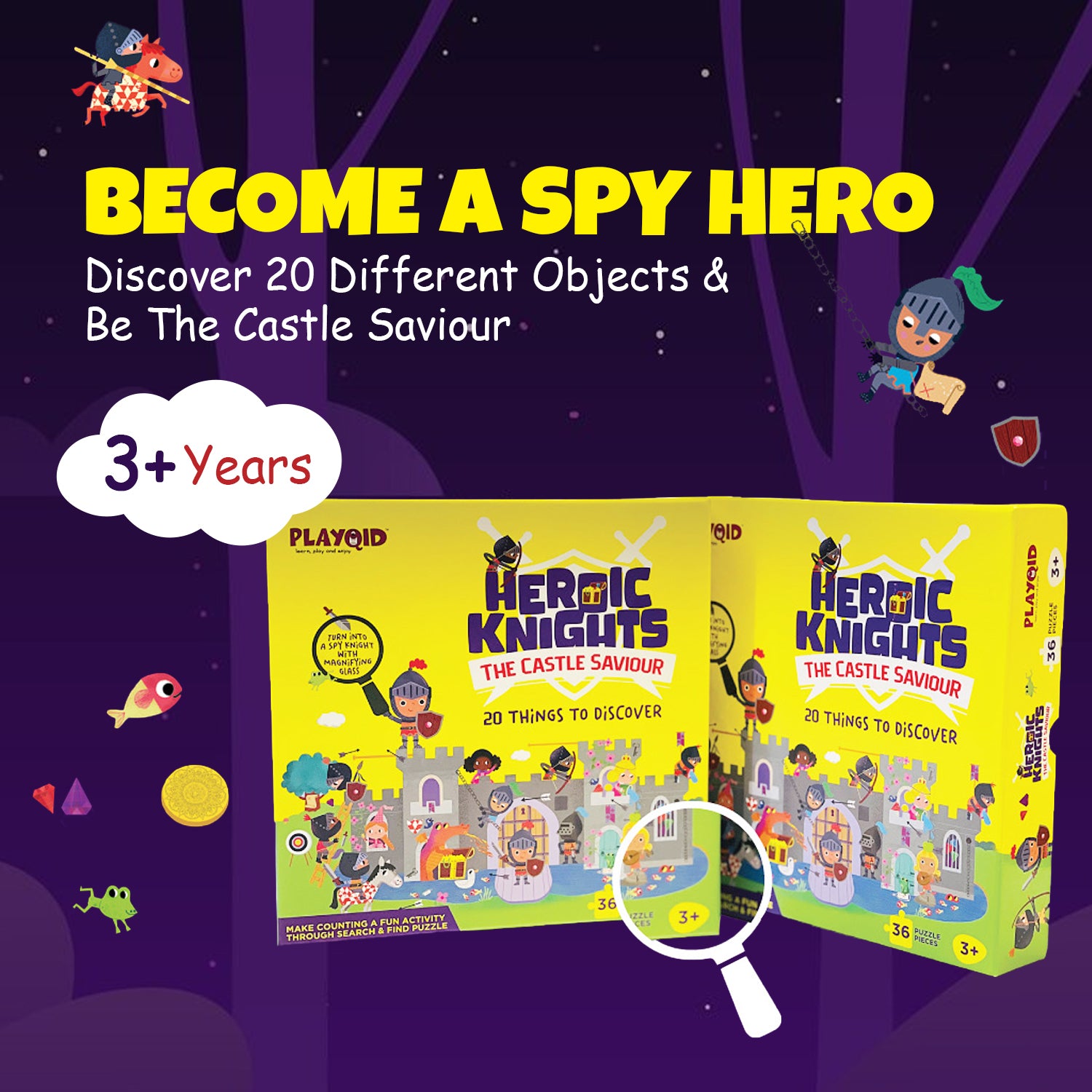 Heroic Knights - The Castle Savior - 36 Piece Puzzles