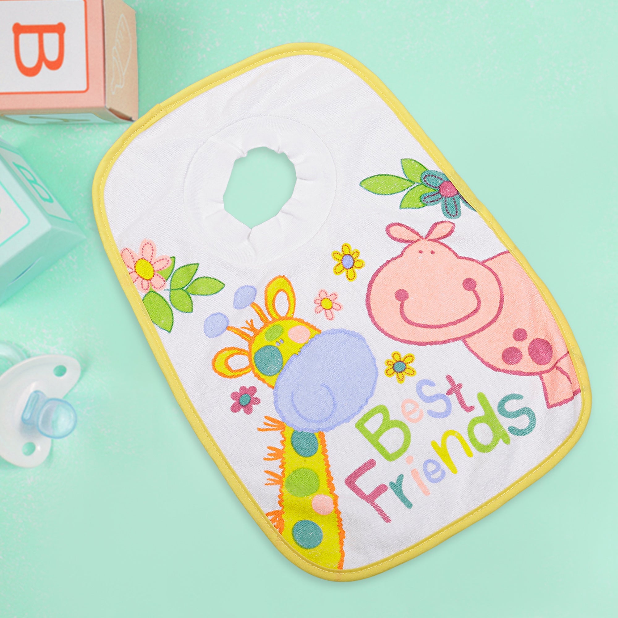 Feeding Bib Best Friends Hippo Giraffe Multicolour - Baby Moo