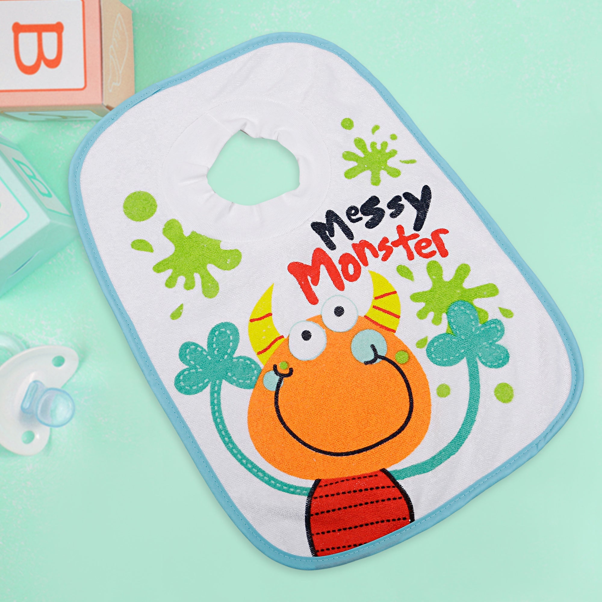 Feeding Bib Messy Monster Multicolour - Baby Moo