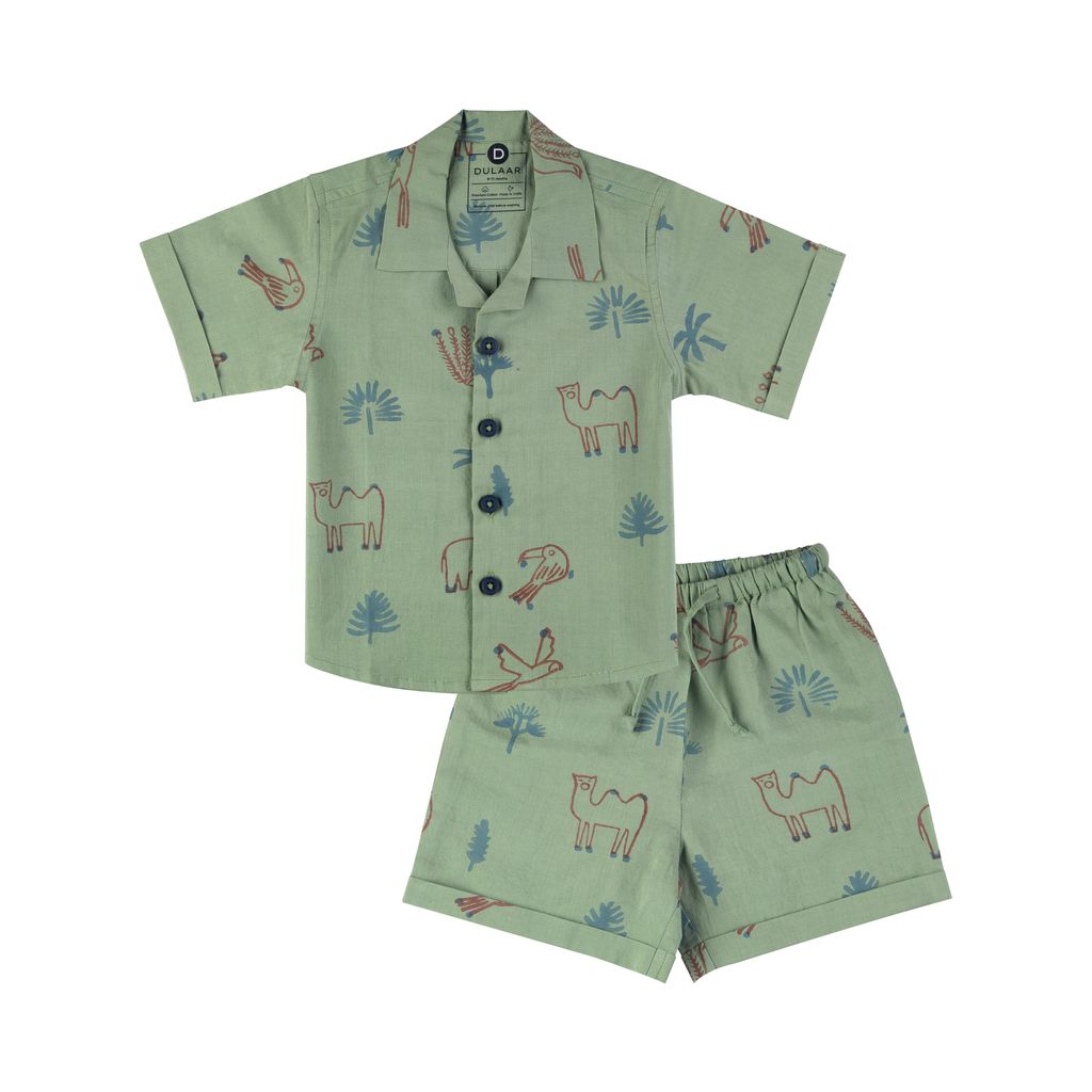 Mulmul Shirt & Shorts Set