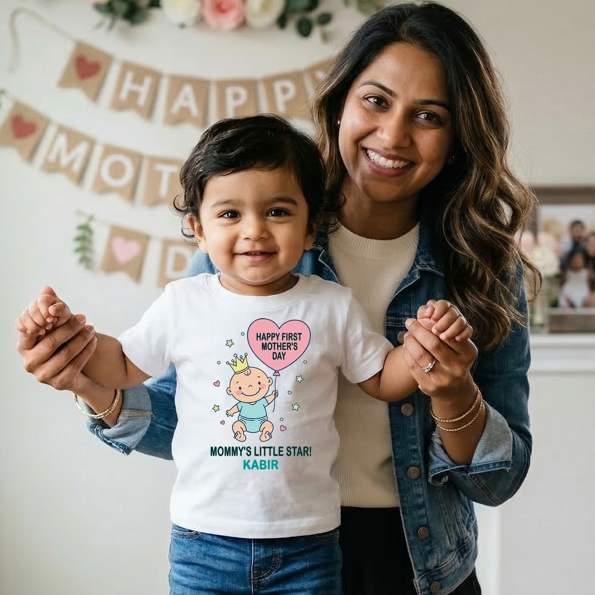 Happy 1st Mother's Day White (Little Star)