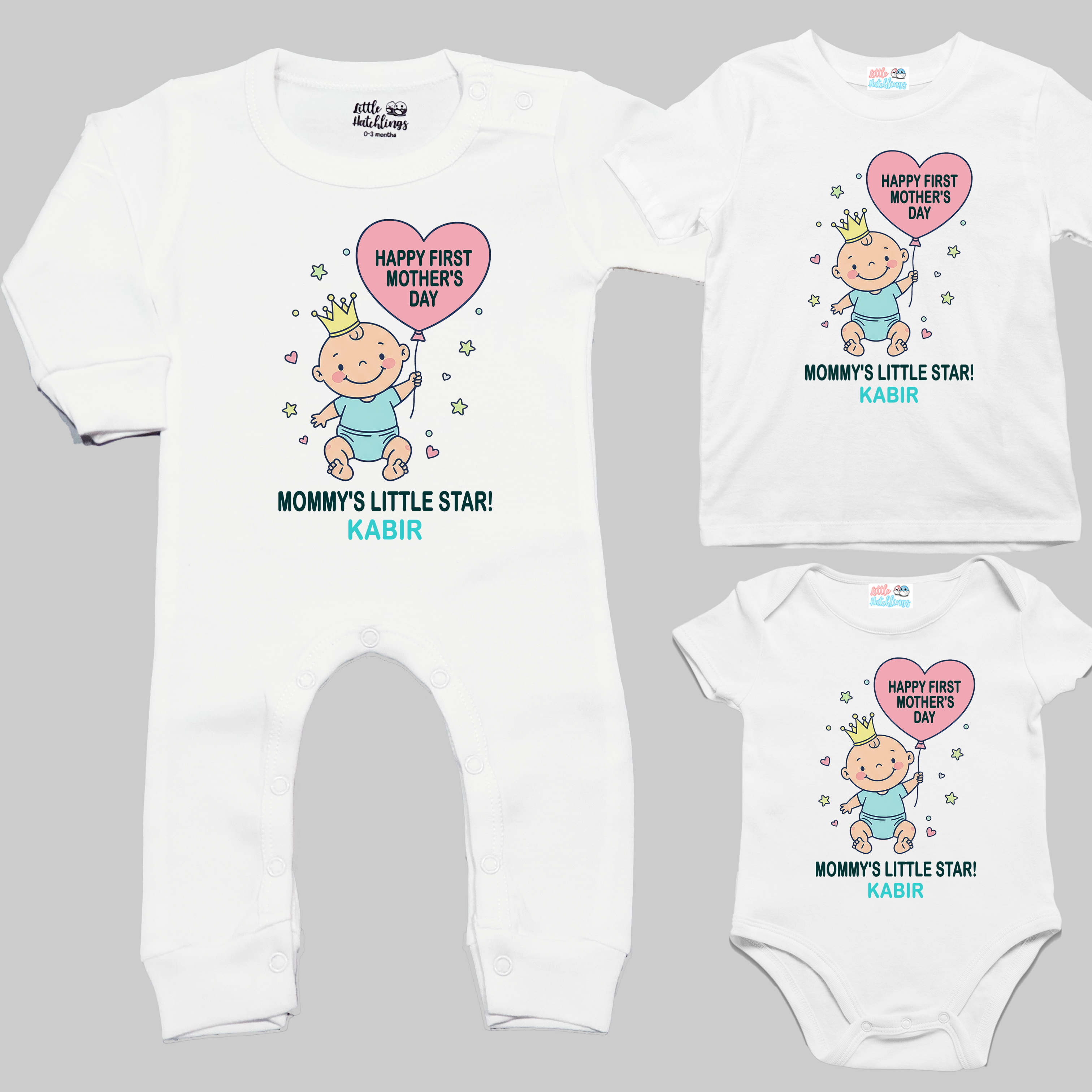 Happy 1st Mother's Day White (Little Star)