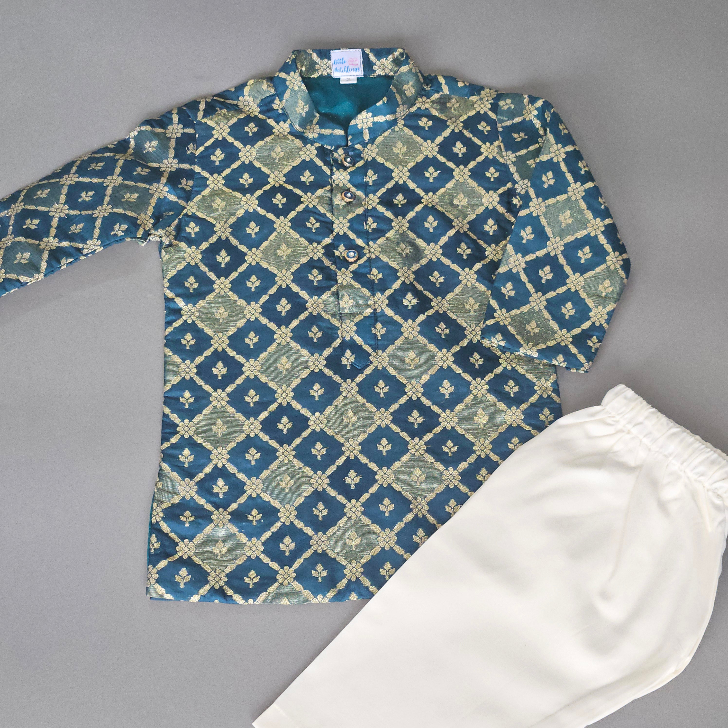 Banarasi Jacquard Kurta Set (Newborn to 8 Years)