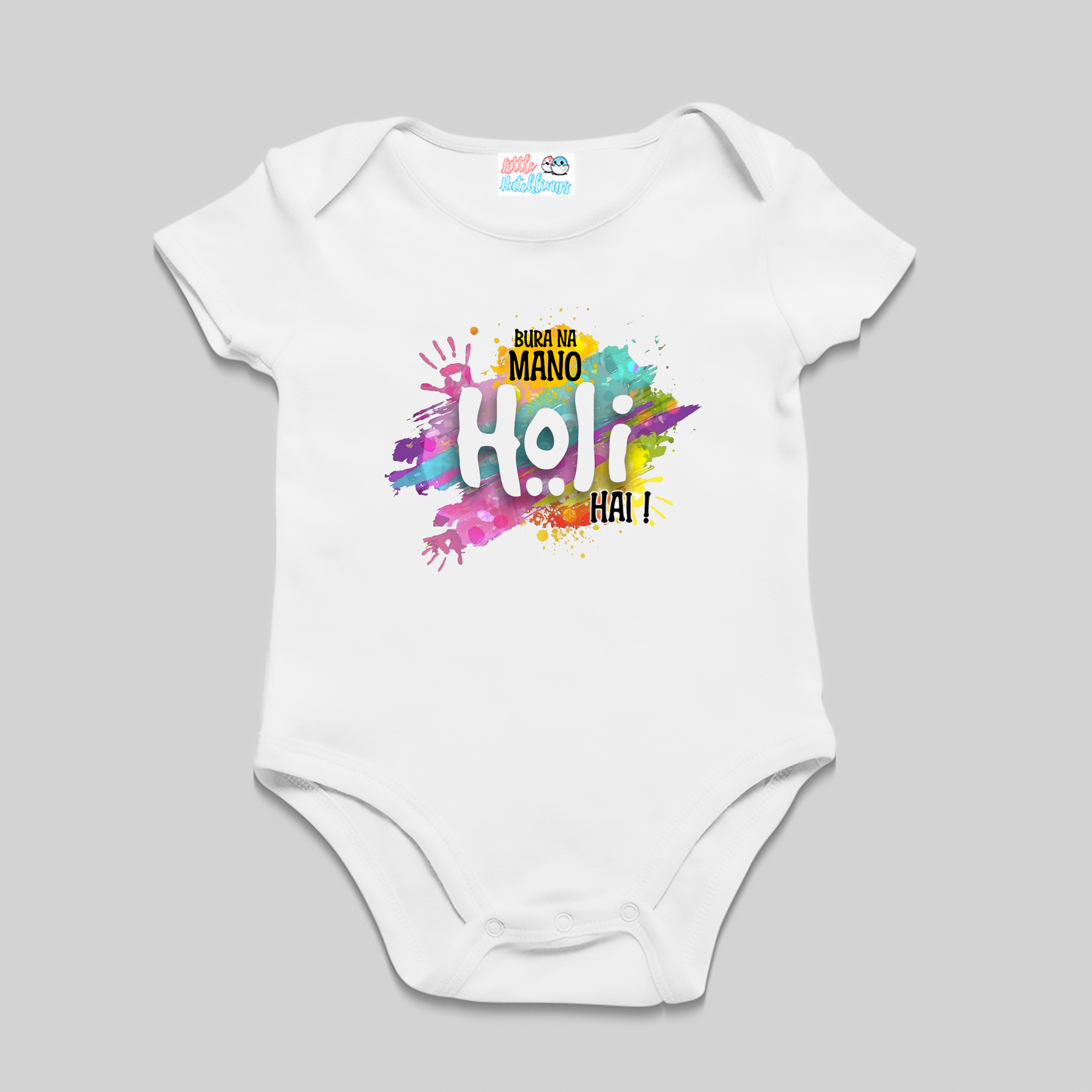 Bura Na Mano Multi Coloured White Tshirt / Onesie / Romper