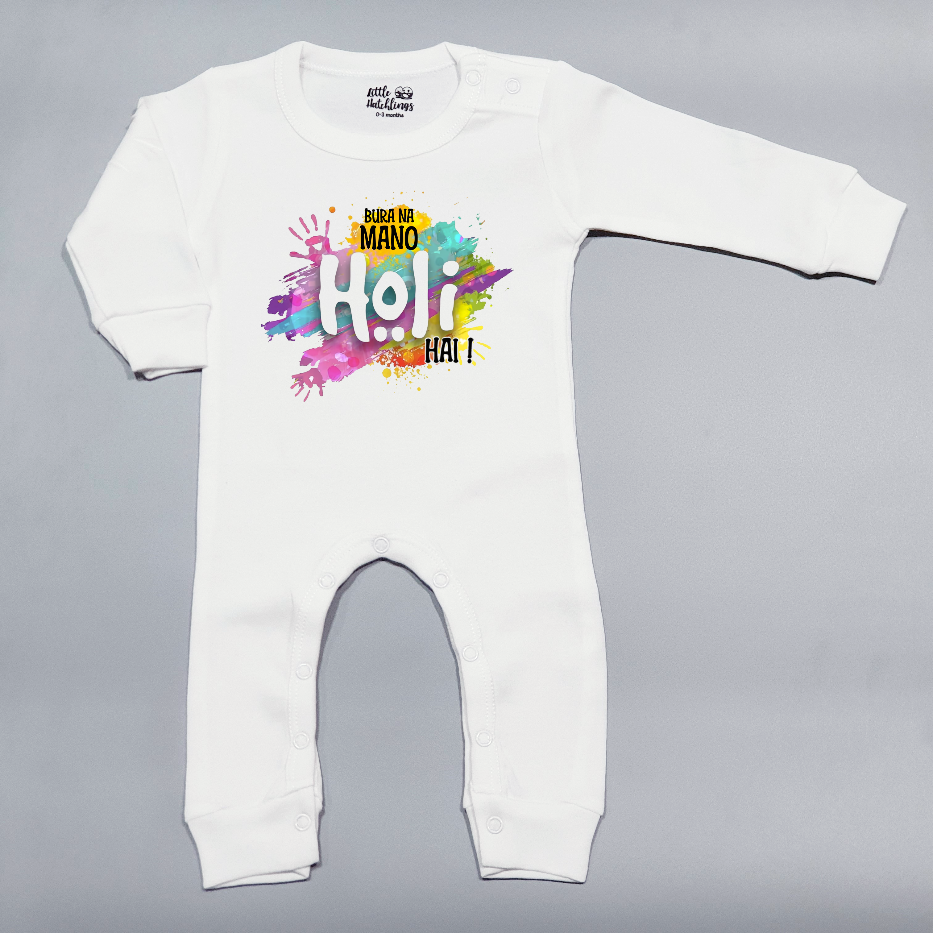 Bura Na Mano Multi Coloured White Tshirt / Onesie / Romper