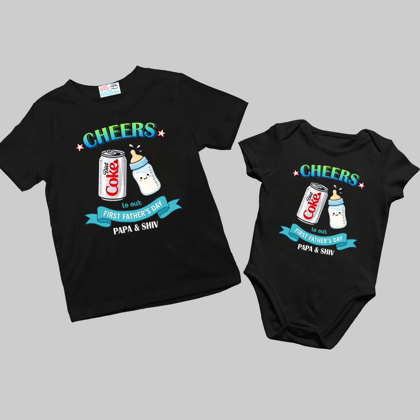The Father's Day Combo - Cheers - Cola + Baby Bottle First Father's Day Black Combo