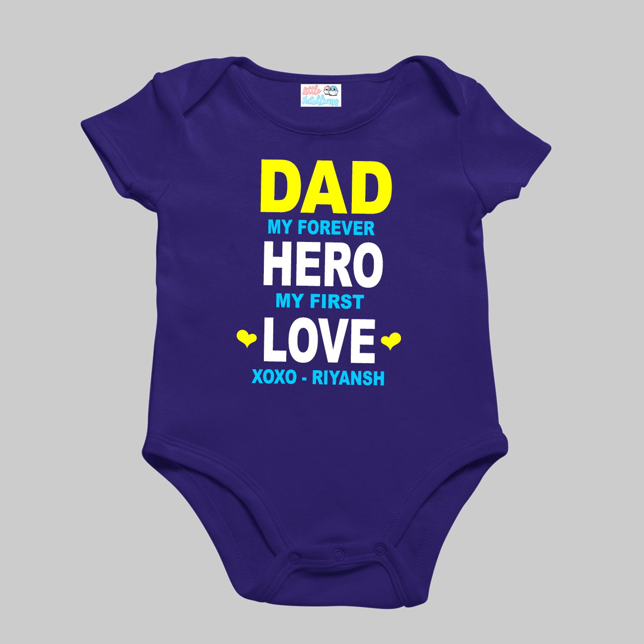 Dad Forever Hero + Love Navy Blue Combo