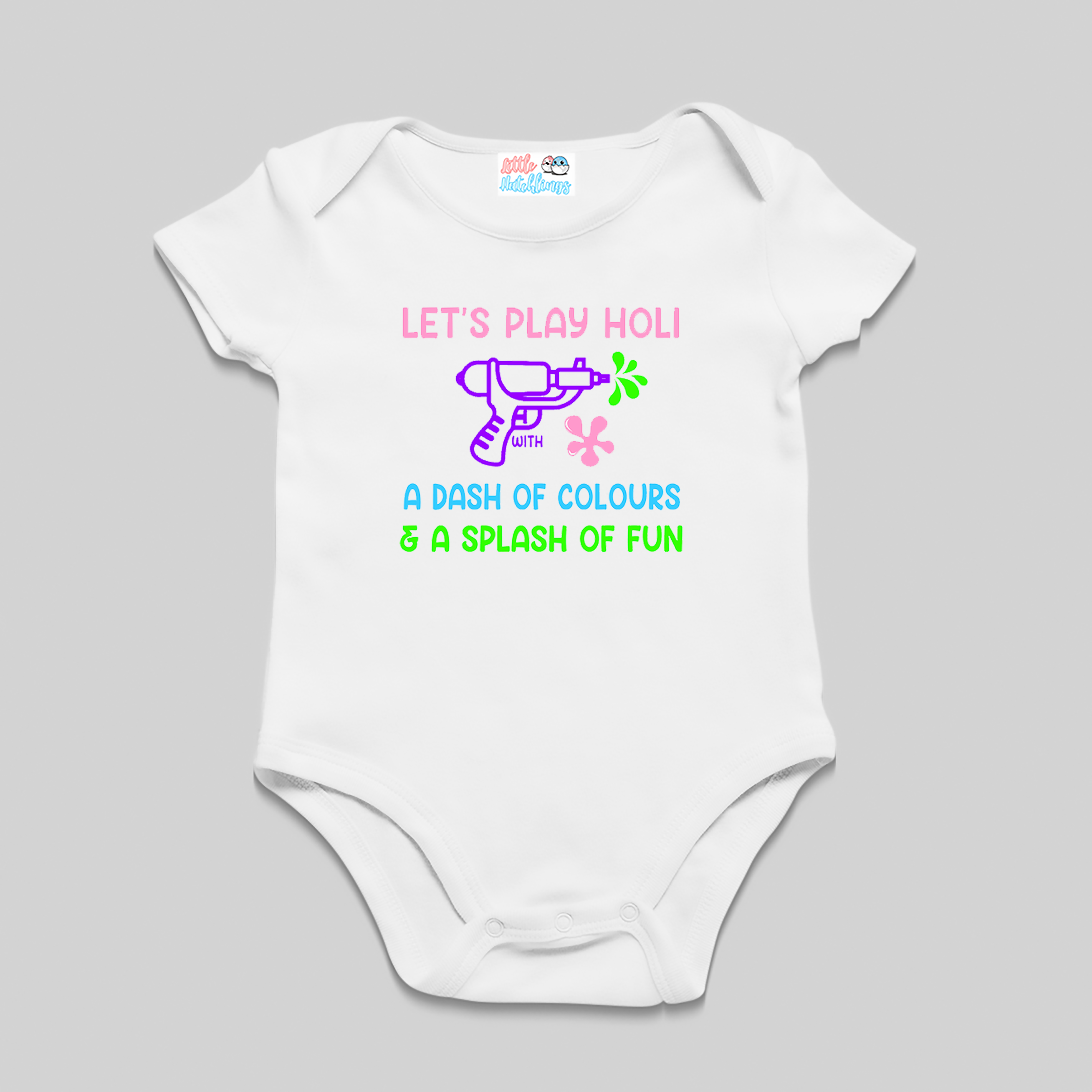 Dash of Colours White Tshirt / Onesie / Romper