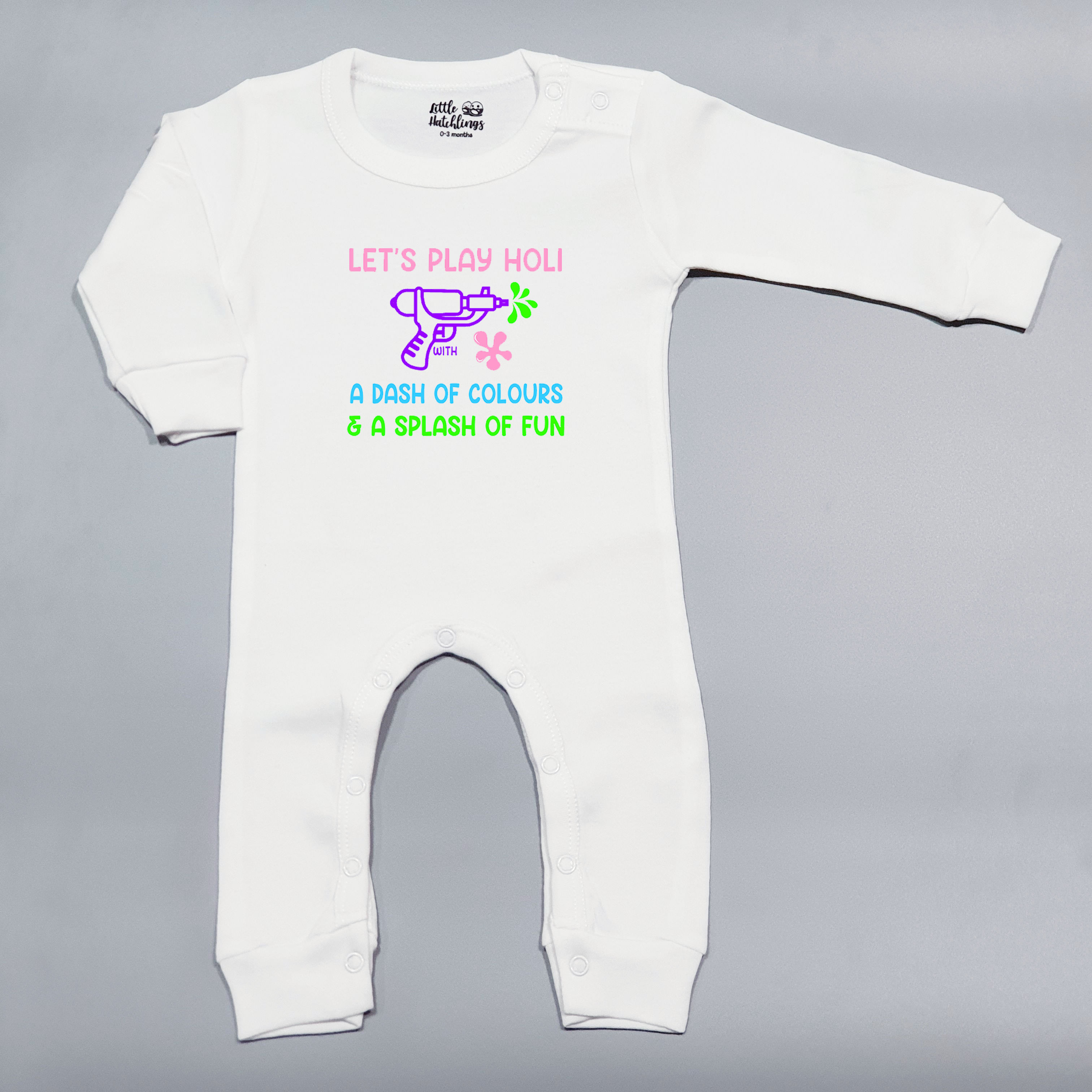 Dash of Colours White Tshirt / Onesie / Romper