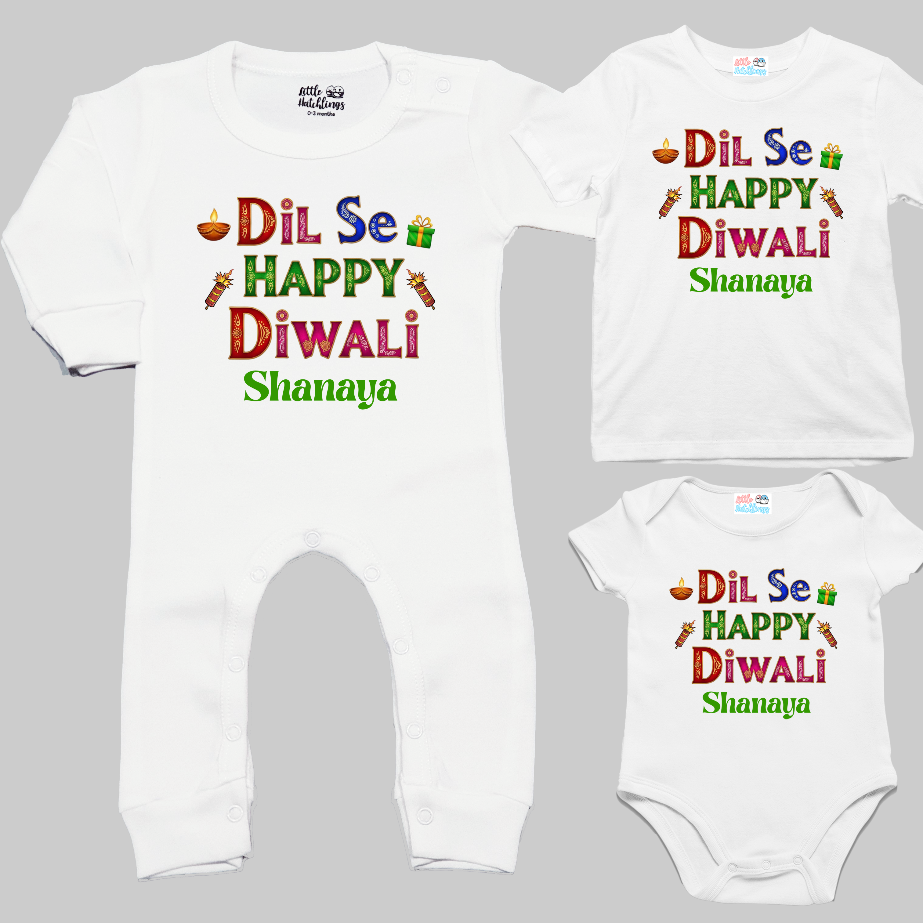 Dil Se Happy Diwali White