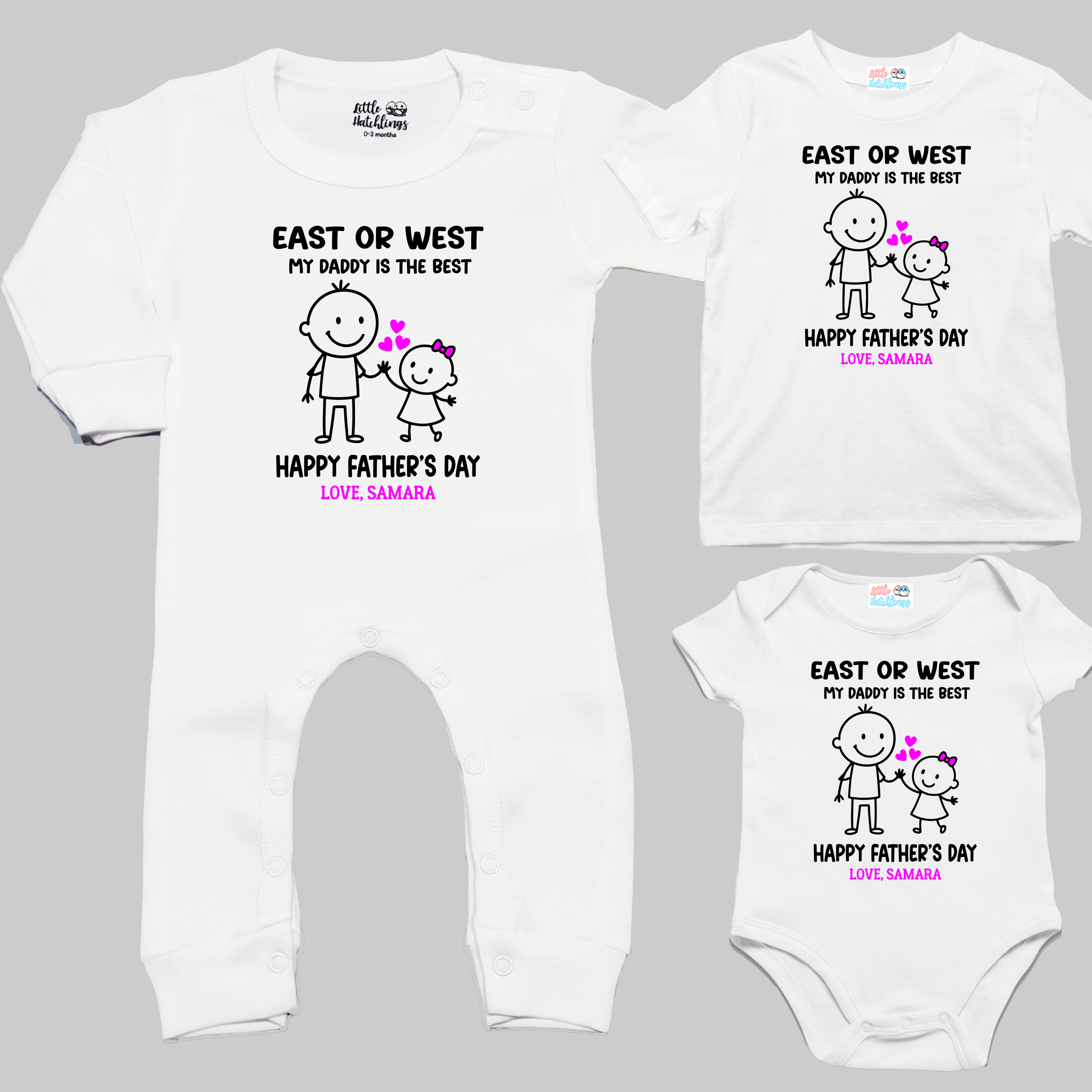 East Or West My Daddy Is The Best (Girl) White