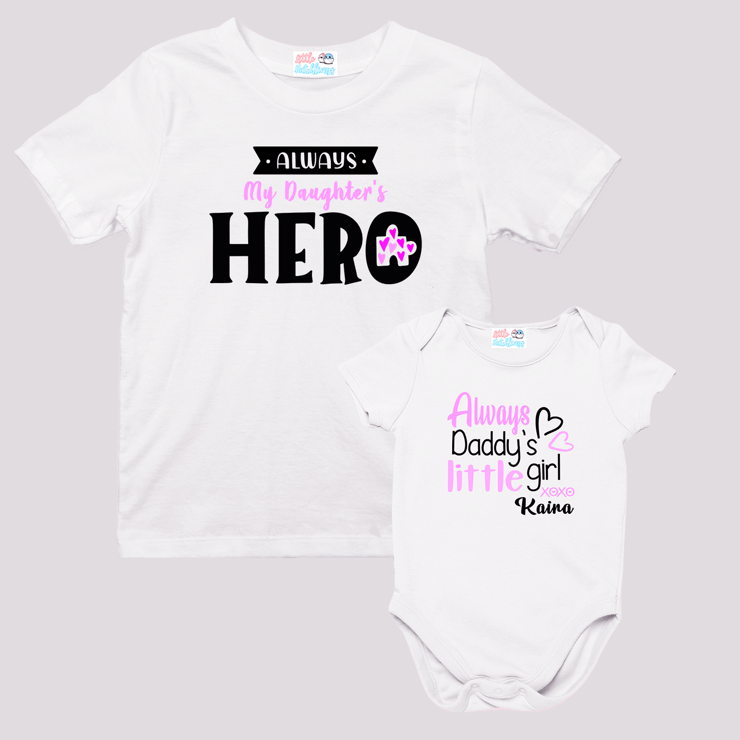 Daddy's Little Girl - Daughters Hero White Combo